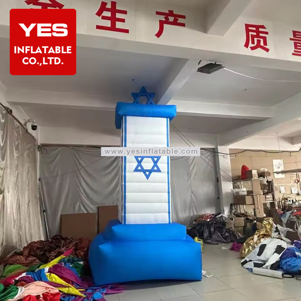 Giant Inflatable Advertising Model Blue White Inflatable Monument