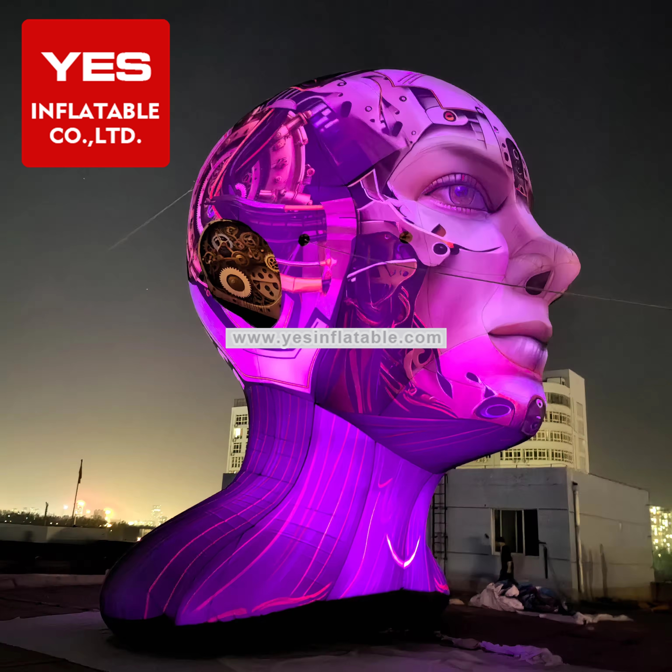 Best Design Inflatable Robot Head Inflatable Ai Head For Advertising Decoratio