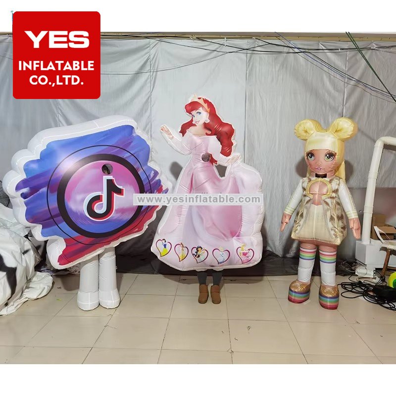 Customized cartoon figures ,inflatable girl ,inflatable princess for outdoor summer   holiday decoration