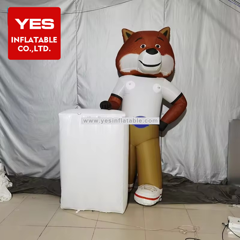 cartoon mascots characters advertising sign giant fox inflatable