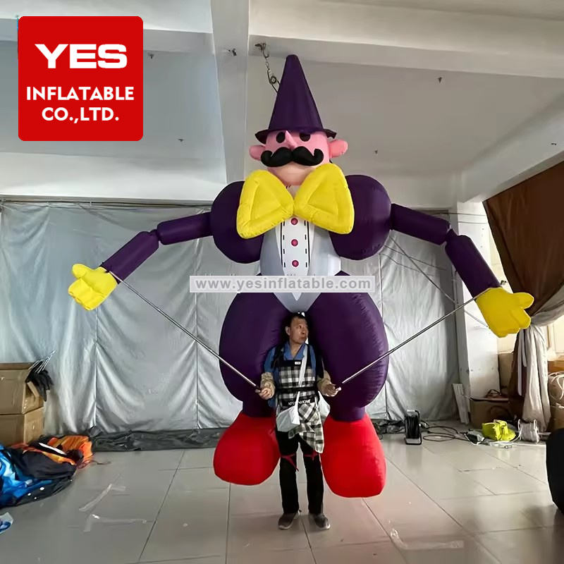 Custom Made Inflatable Event Walking Costume Inflatable Clown Cartoon Puppet For Events Decoration