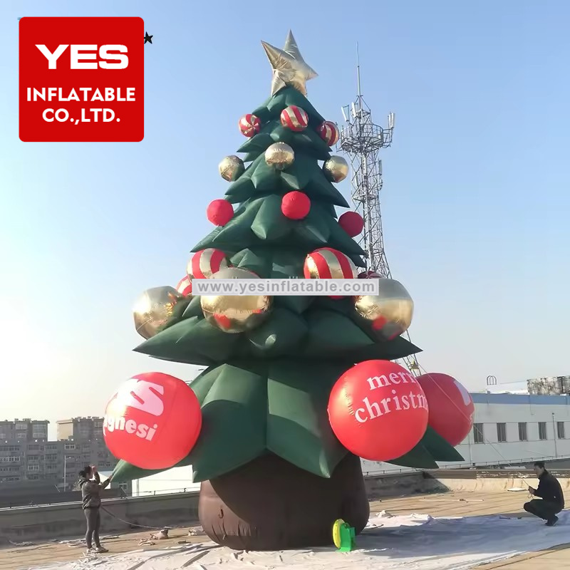 Outdoor large Christmas decorations commercial christmas decor inflatable decorated christmas tree