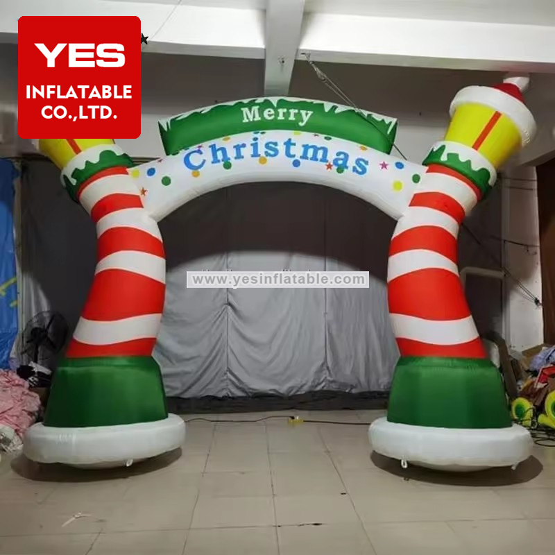 Top Quality Outdoor Christmas Decorations Inflatable Gift Arch Inflatable Christmas Arch