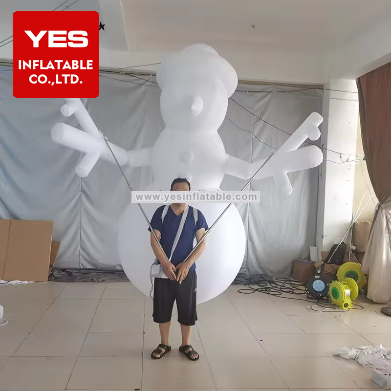 Christmas Holiday Parade Costume White Snowman Costume Inflatable Snow Man Costume