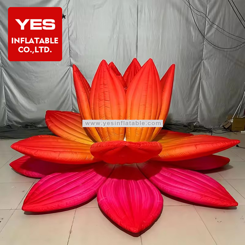 Beautiful Inflatable Plant Park Pond Decoration Led Lighting Inflatable Lotus