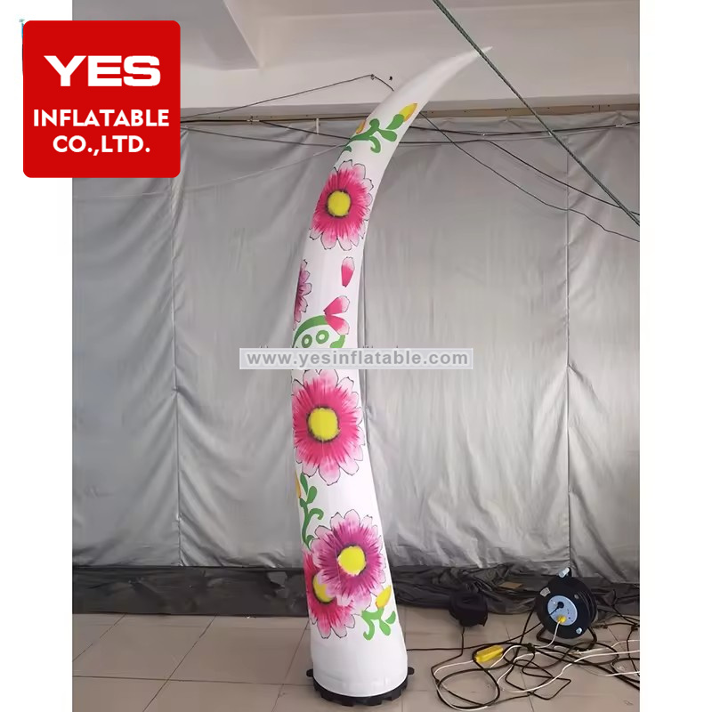 Wedding Party Decoration Printing Inflatable Tube Inflatable Cone With Led Light