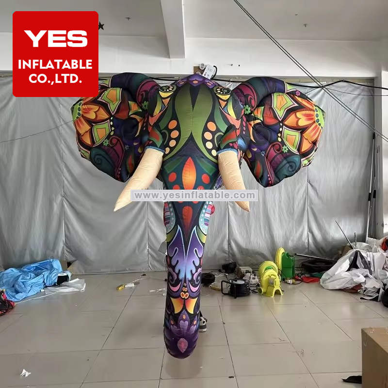 Customized Inflatable Animal Model Hanging Printing Inflatable Elephant Head