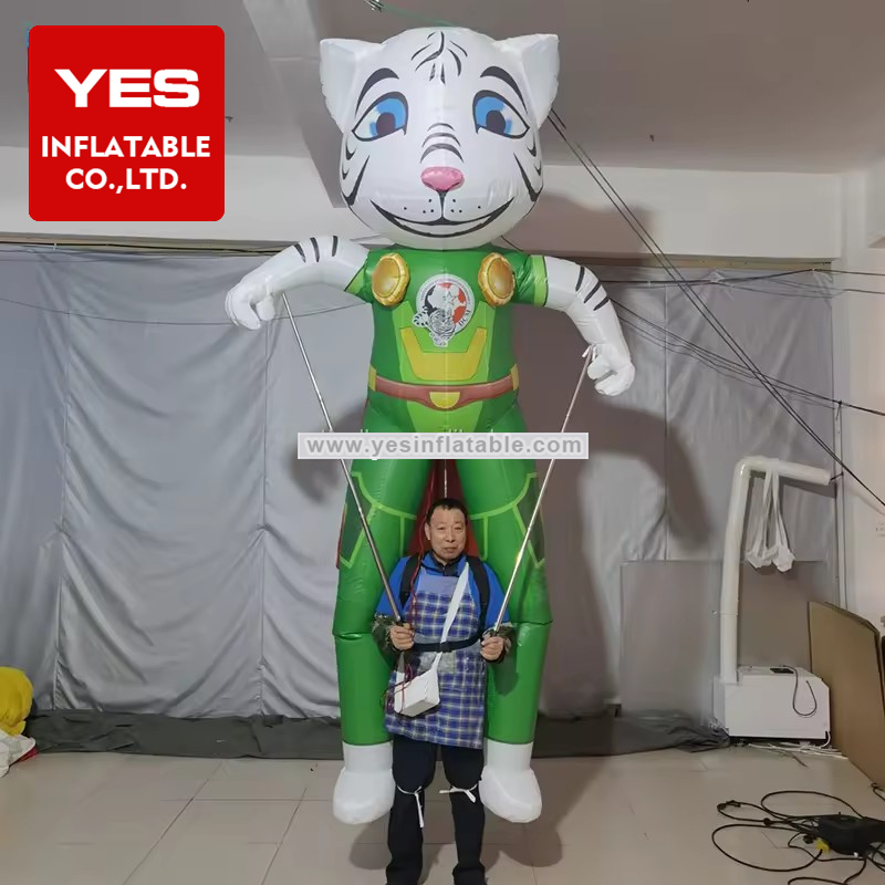 Led Light Inflatable Cartoon Animal Costume Street Parade Costume Inflatable Tiger Costume