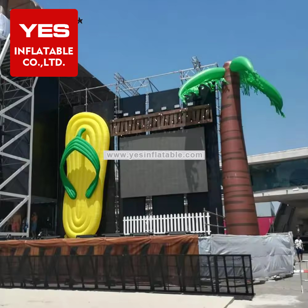 Summer Stage Inflatable Decoration Inflatable Flop Slippers Sculpture Model Inflatable Flip Flops