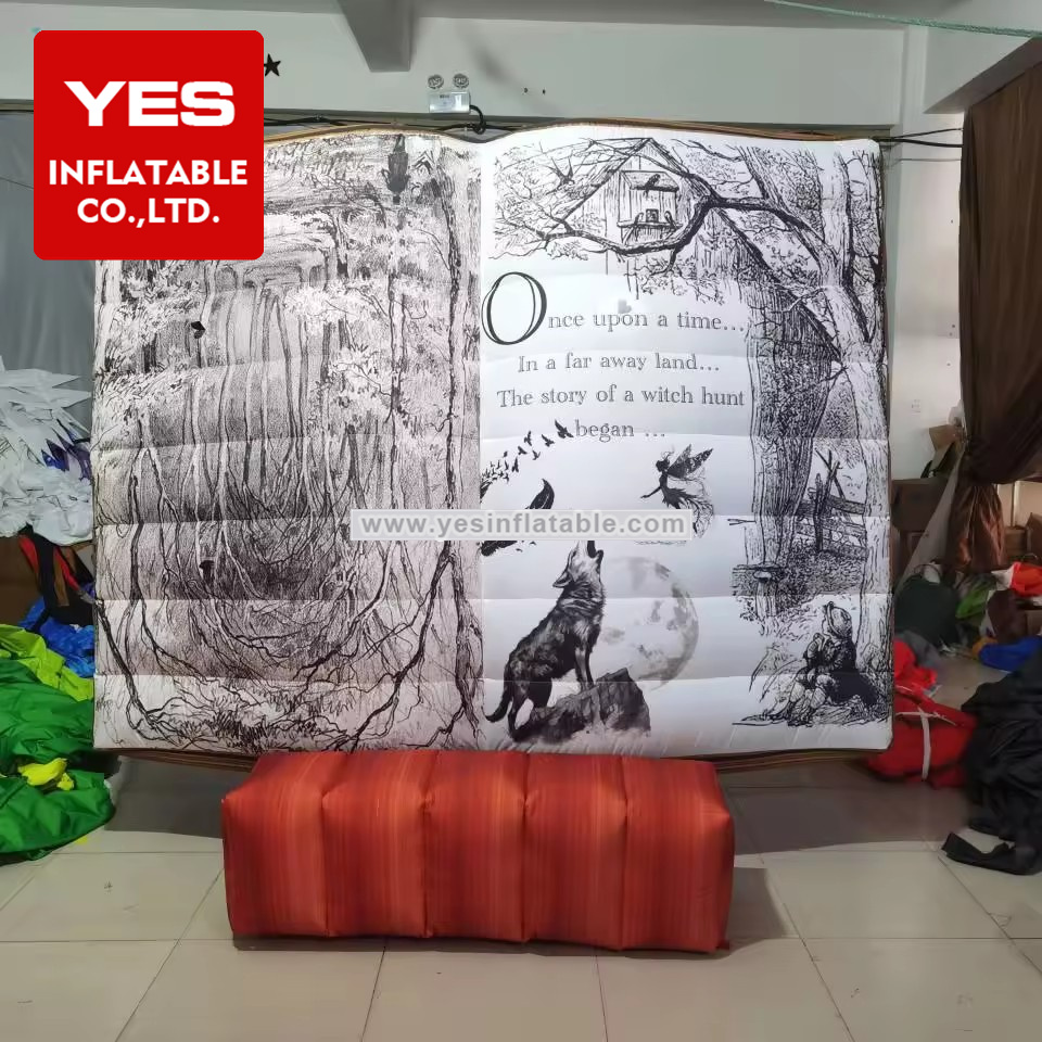 Vivid Large Opened Inflatable Book For Display