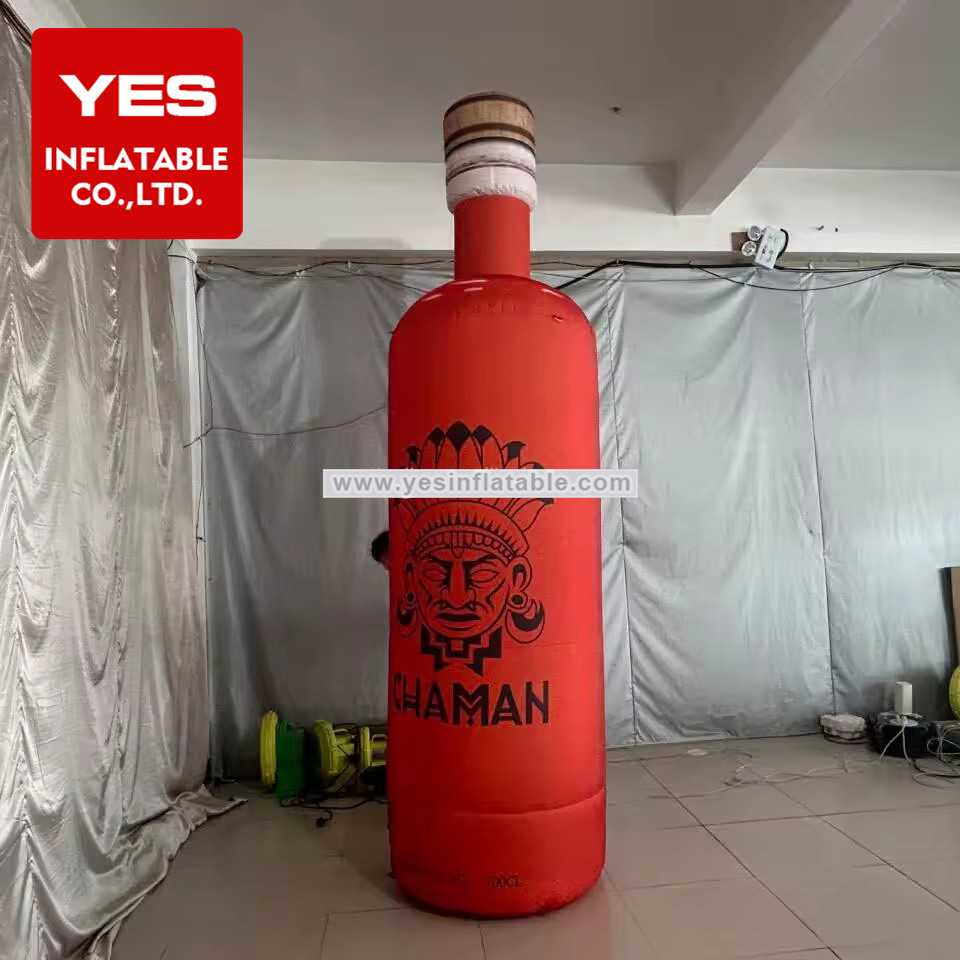 High Quality Advertising Promotion Custom Inflatable Bottle Model Red Inflatable Wine Bottle