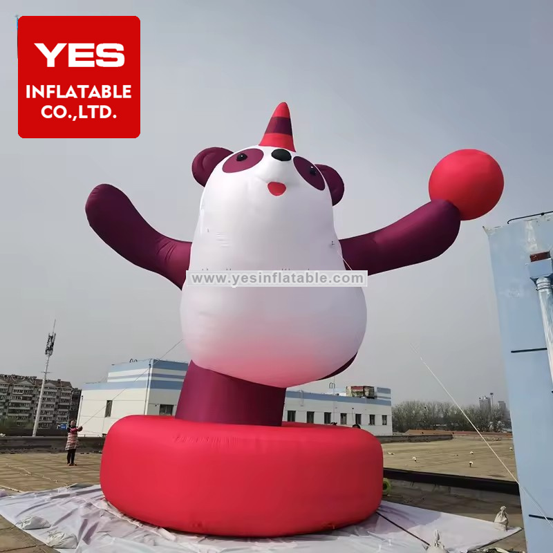 Customized Inflatable Mascot Animal Inflatable Panda For Outdoor Display