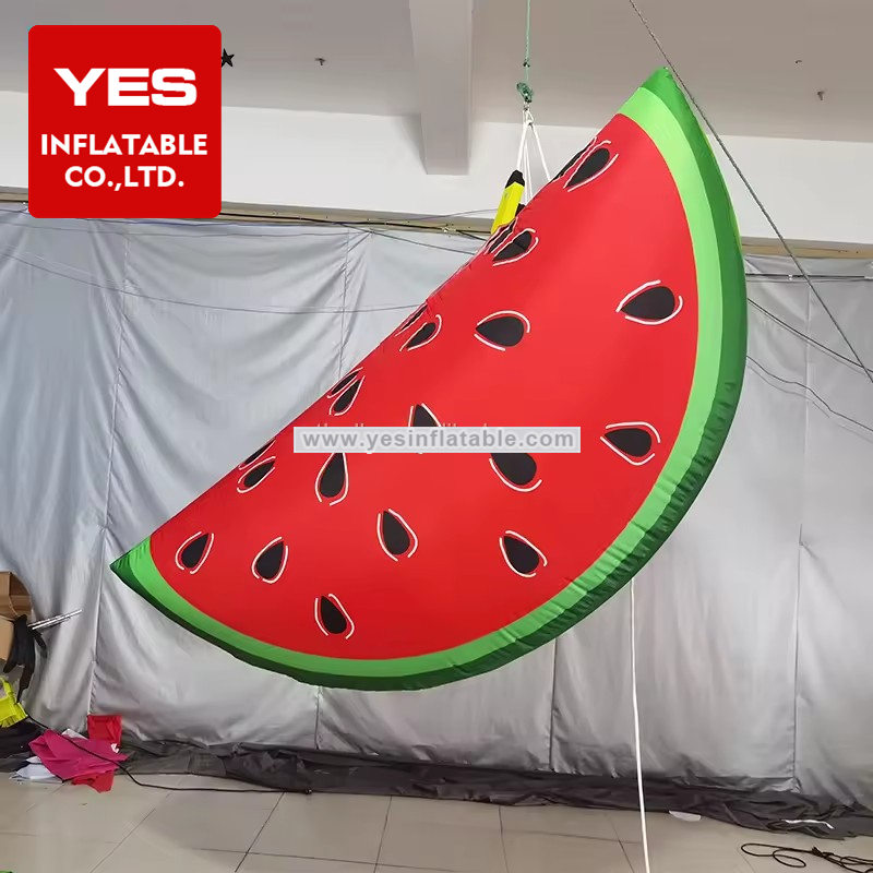 Hot Selling Indoor Inflatable Hanging Decorations Inflatable Fruit Inflatable Large Red   Watermelon