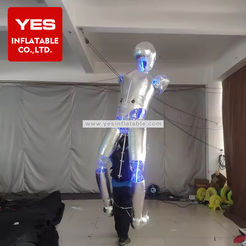 New Design Lighting Custom Inflatable Walking Costume Inflatable Cartoon Robot Puppets