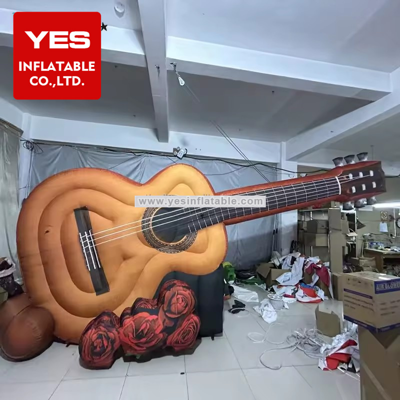 Customized Inflatable Musical Instruments Model Inflatable Guitar For Concert