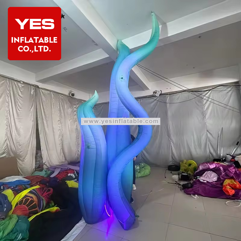 ocean theme Color Changing stage decoration plant inflatable led seaweed