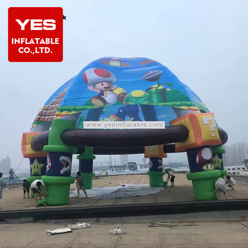 Custom Cartoon Themed Advertising Inflatable Pool Tent Inflatable Spider Tent