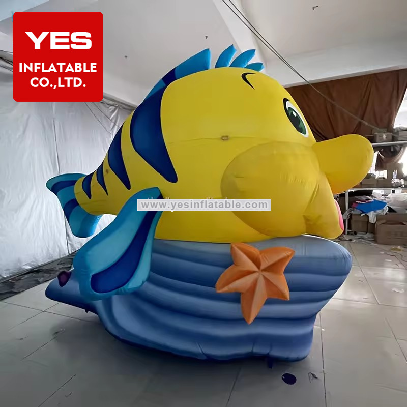 Outdoor Sea Animal Balloon Characters Advertising Inflatable Fish