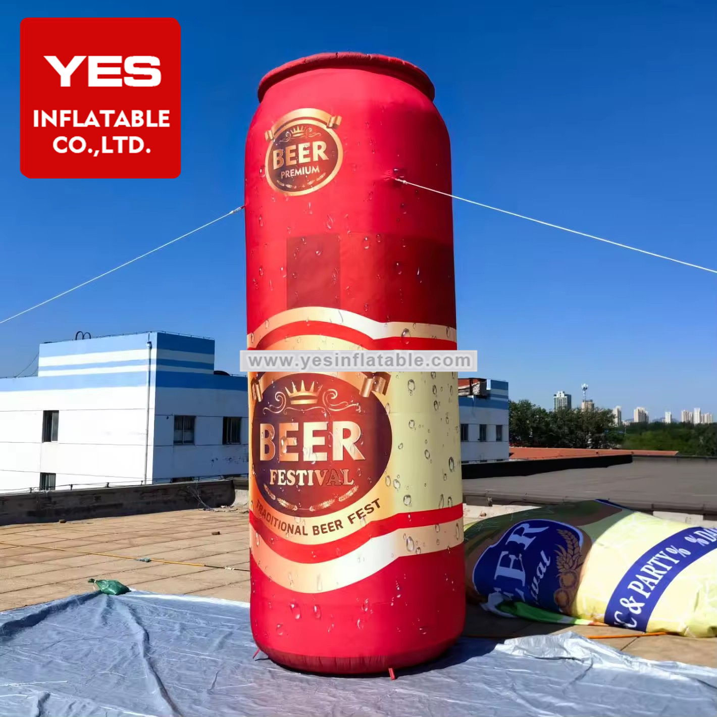 Customized outdoor giant inflatable beer can huge