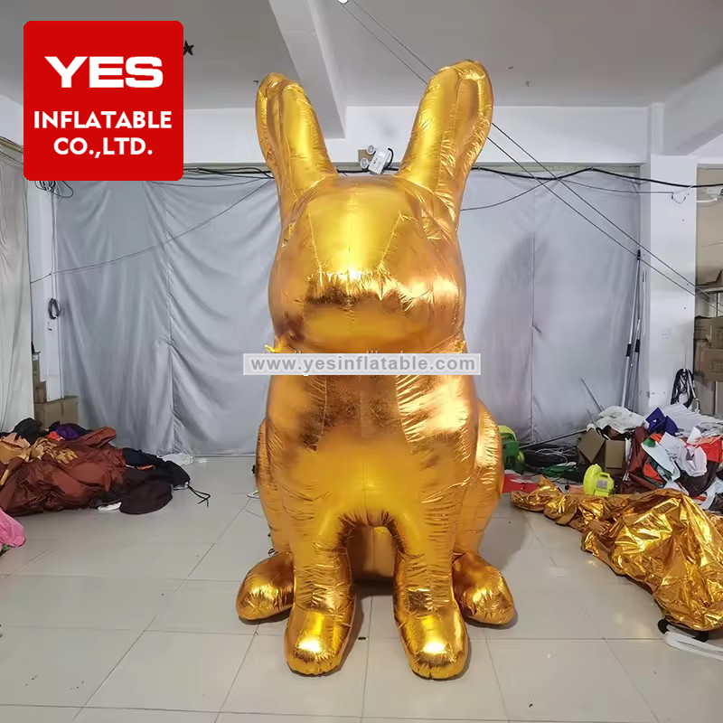 Easter Inflatable Animal Model Golden Inflatable Rabbit