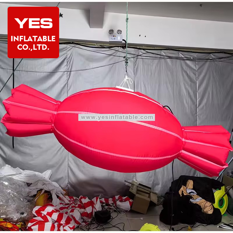 Custom Colourful Inflatable Candy Model Event Party Decoration Hanging Red Inflatable Candy