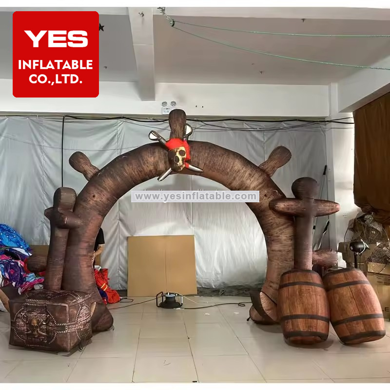 Amusement Park Promotional Inflatable Arch Customized Inflatable Pirate Arch Blow Up Pirate Gate