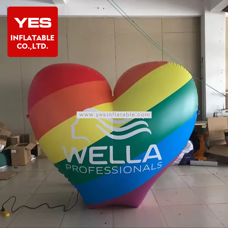 Valentine’S Day Inflatable Decorations Giant Inflatable Heart Shape Model For Wedding   Party Decoration