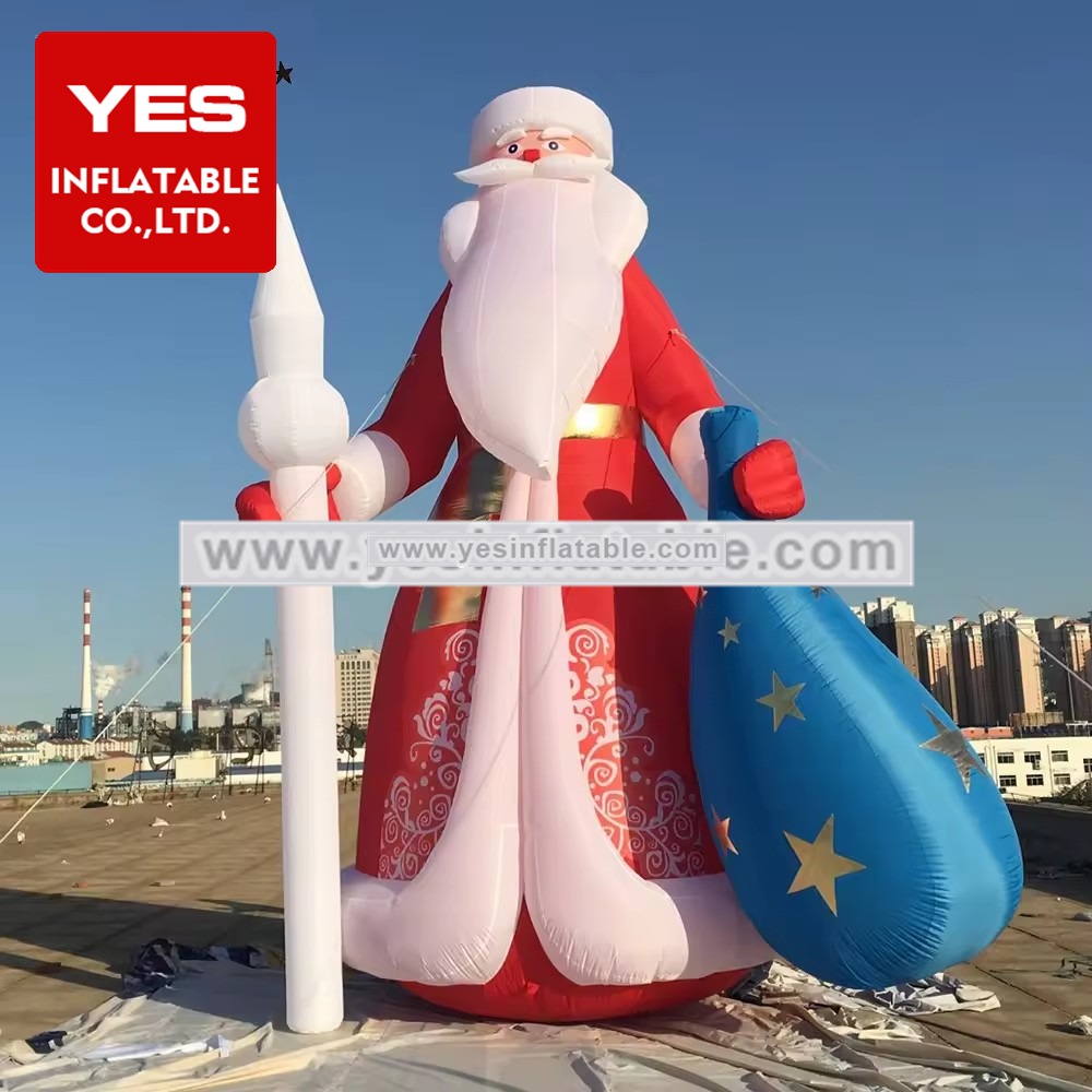 inflatable Santa Claus Character for Shopping Mall Xmas Decoration / Large Inflatable Santa Claus Decoration