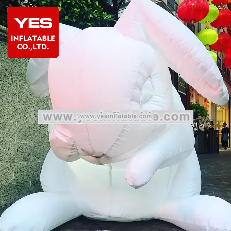 Easter Decoration Inflatable White Rabbit for Festival, Giant Inflatable Bunny Rabbit for Art