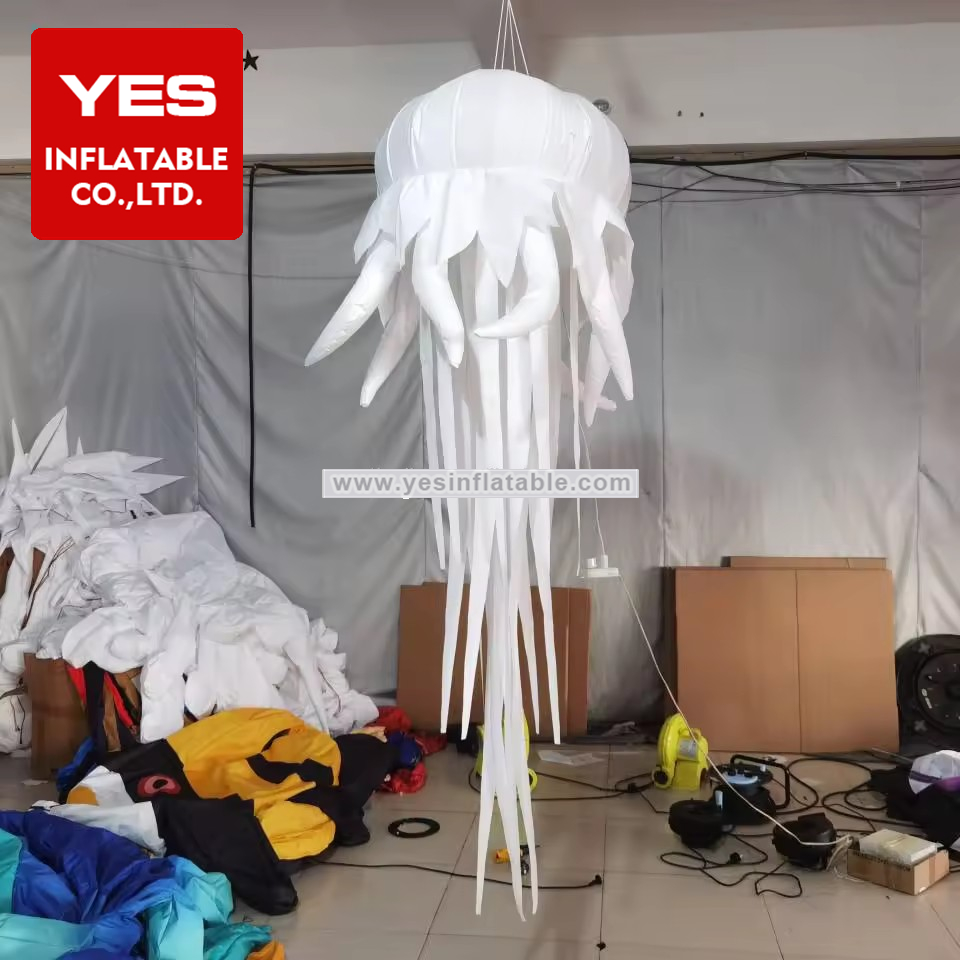 Stage Party Decoration Inflatable Animal Model Hanging White Inflatable Jellyfish