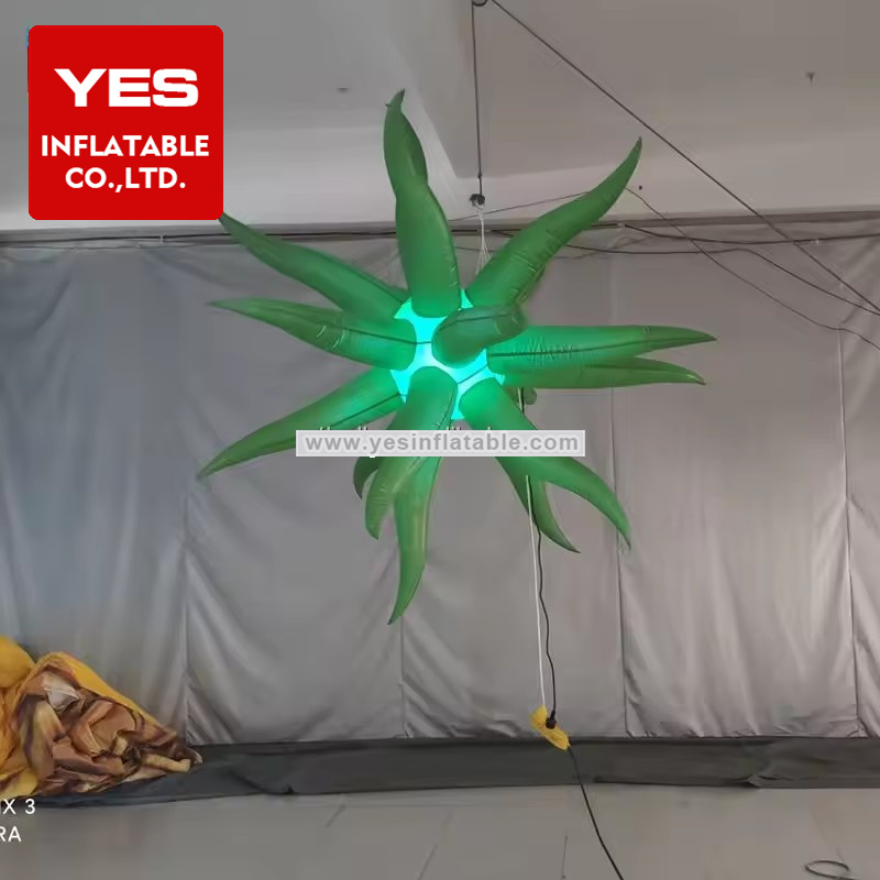 Large Shopping Mall Inflatable Decoration Hanging Inflatable Led Star