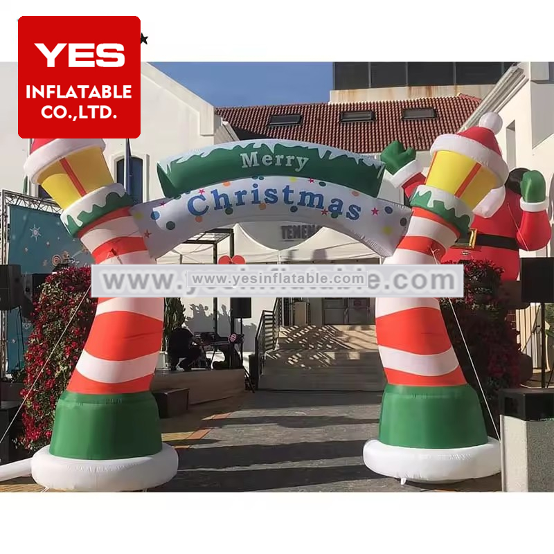 Christmas Inflatable Decorations Giant Blow Up Lighthouse Air Arch Xmas Lighted Arch