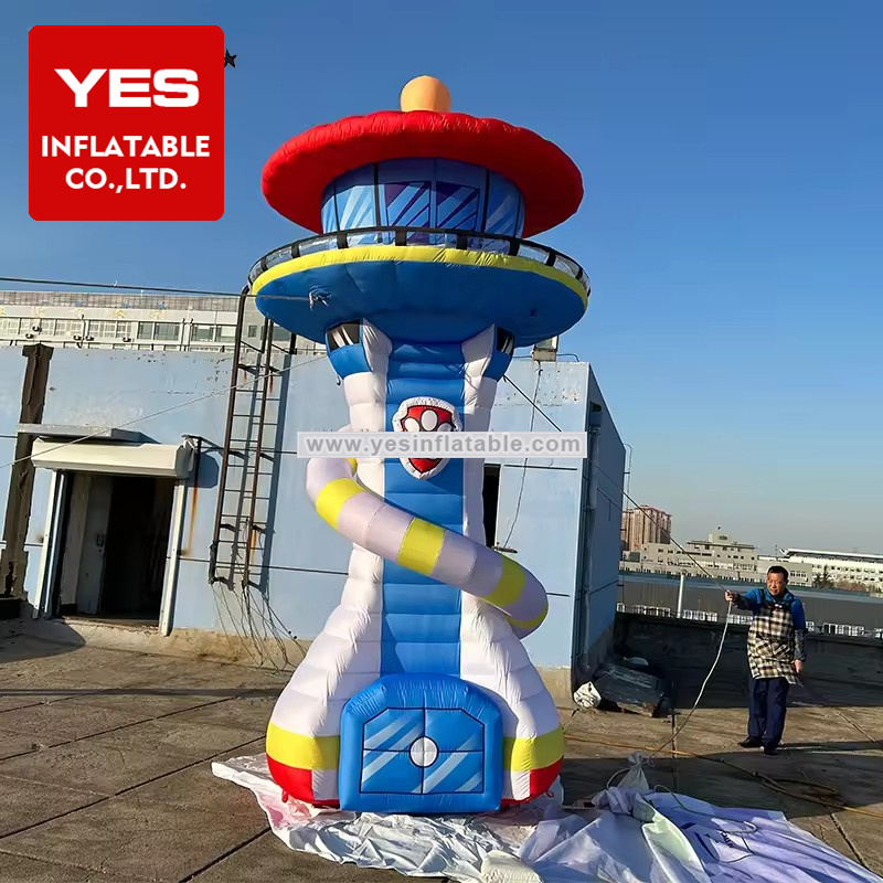 LED lighting realistic inflatable product giant inflatable lighthouse inflatable cartoon decoration for event decoration