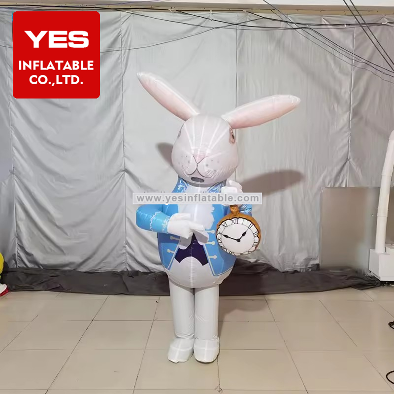 Custom advertising giant inflatable rabbit animal alice in wonderland cartoon