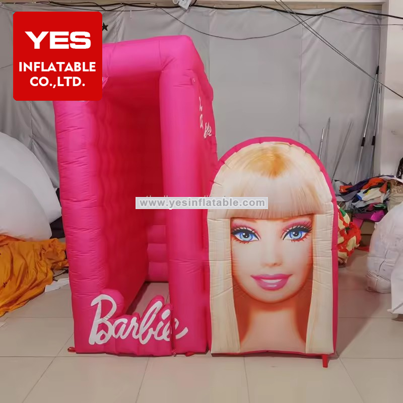 birthday party prop pink inflatable girl box photo booth