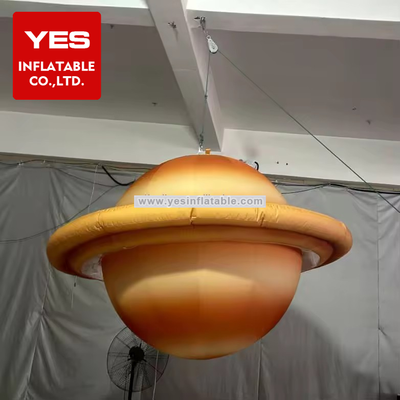 High Quality Custom Inflatable Planet Hanging Inflatable Saturn For Outdoor Decoration