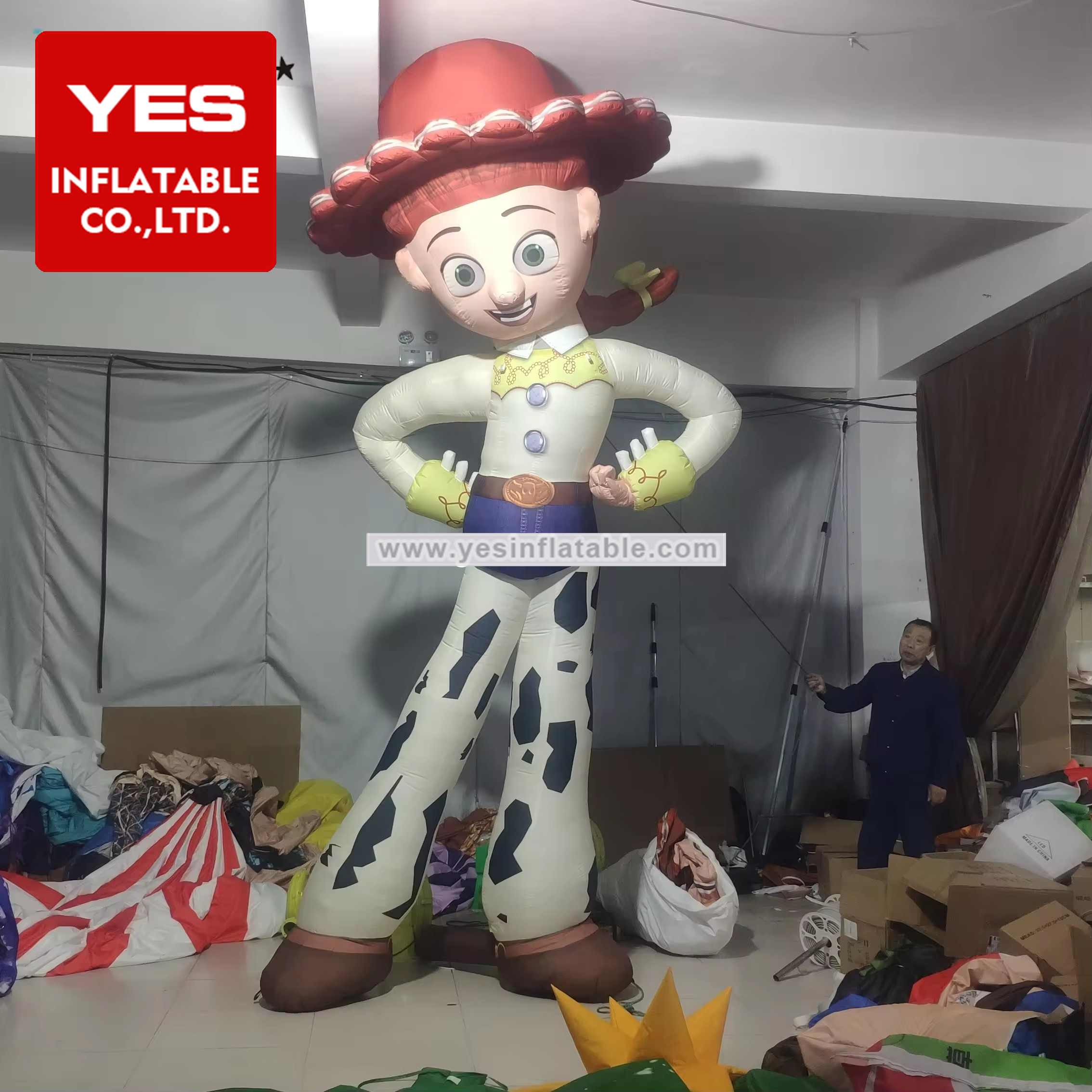 Custom Inflatable Girl Inflatable Cartoon Character Model Inflatable Cowboy