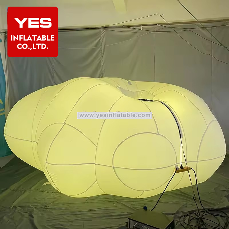 stage floating hanging led lighting balloon inflatable decoration clouds