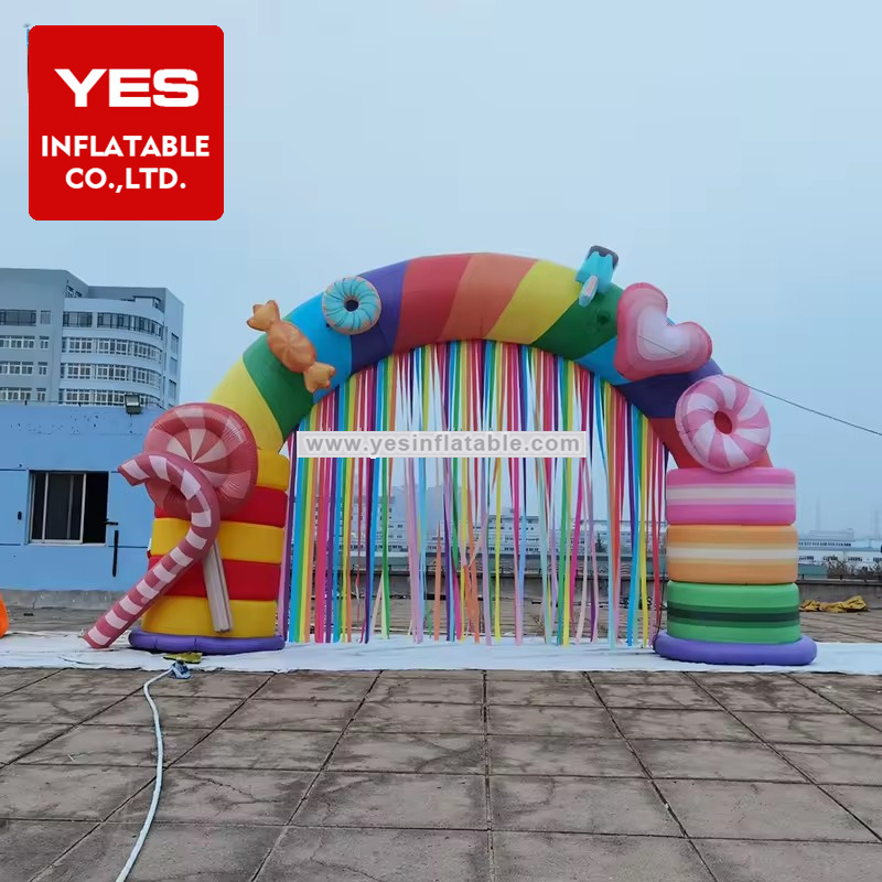 Custom Holiday Party Inflatable Decorations Inflatable Candy Arch