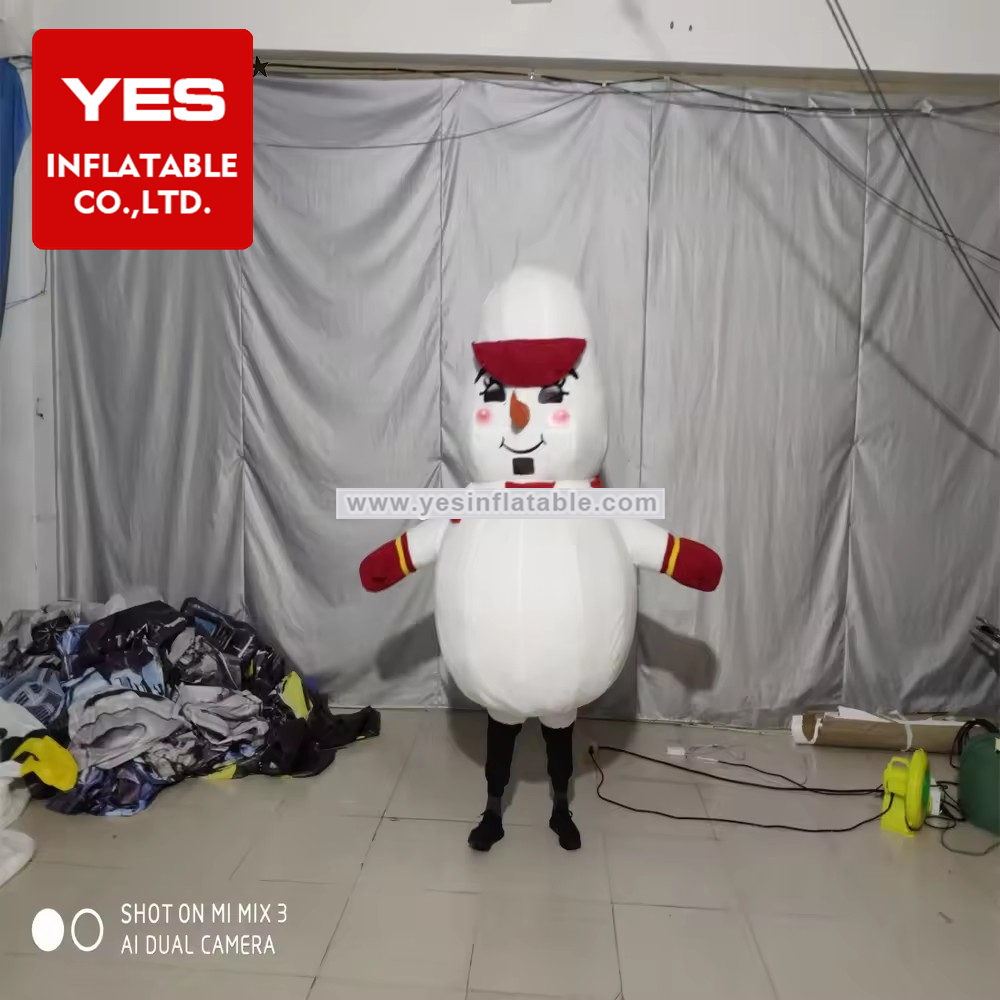 Adult Christmas Supply Inflatable Snowman Costume Inflatable Mascot Costume