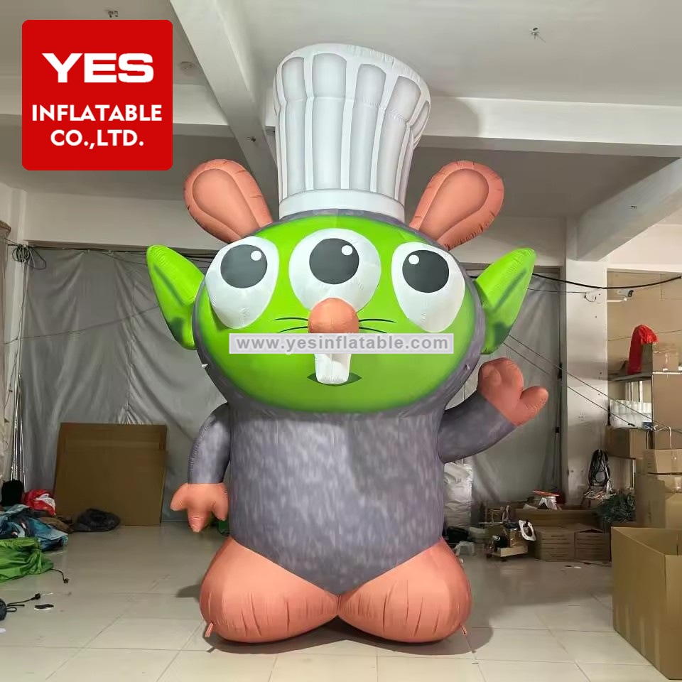 Holiday Decoration Inflatable Mouse Model Three Eyes Inflatable Rat Alien