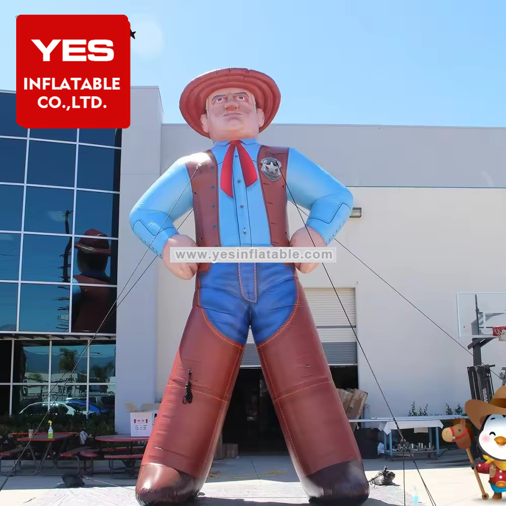 advertising giant inflatable farmer man peasant