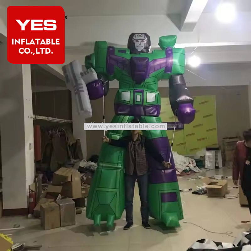 Outdoor Parade Inflatable Robot Mascot Costume Inflatable Cartoon Puppet Costume