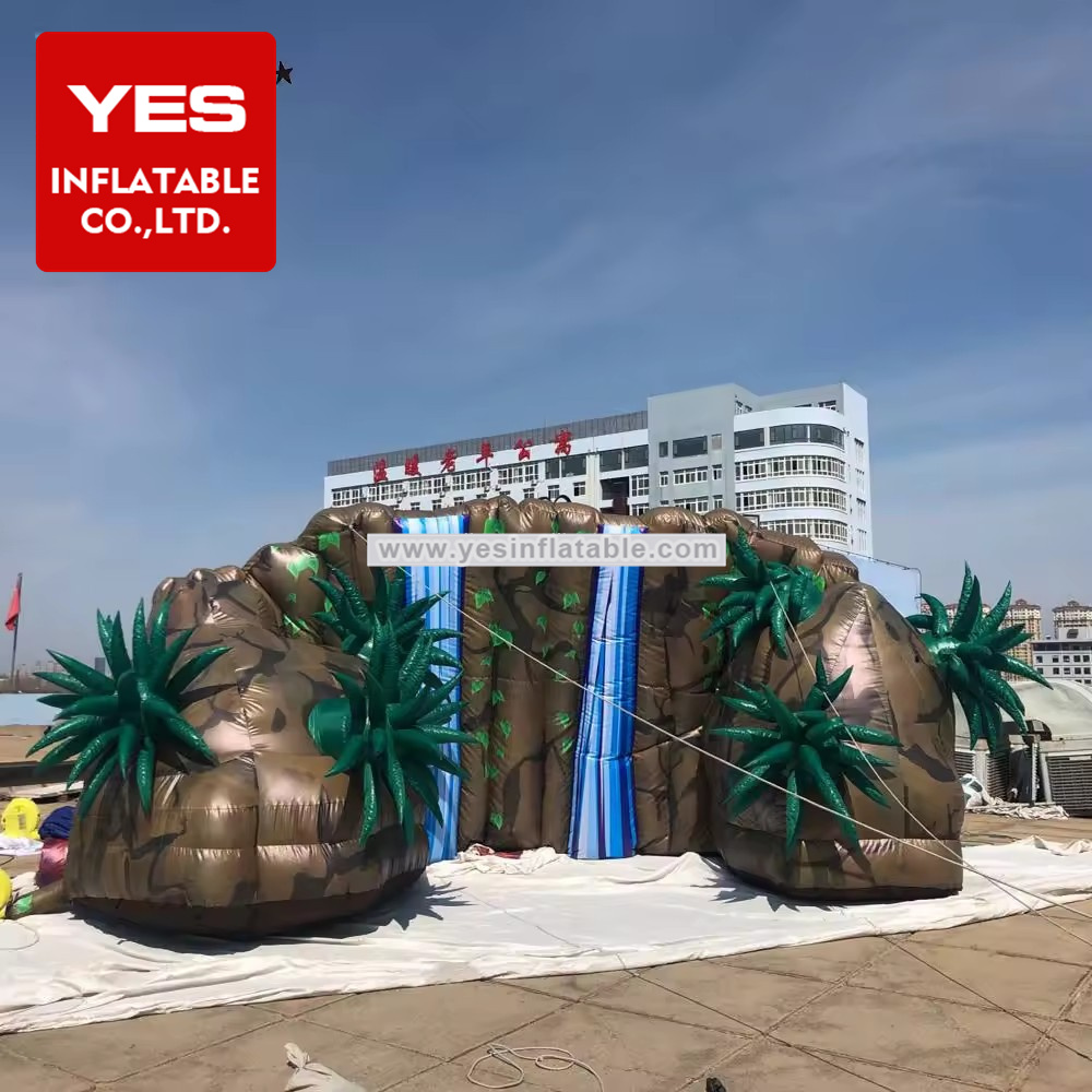 inflatable plants background inflatable stage decoration inflatable mountain with grass and waterfall decoration