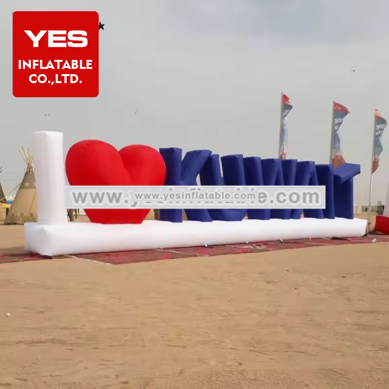 LED advertising Inflatable alphabet custom light up sign