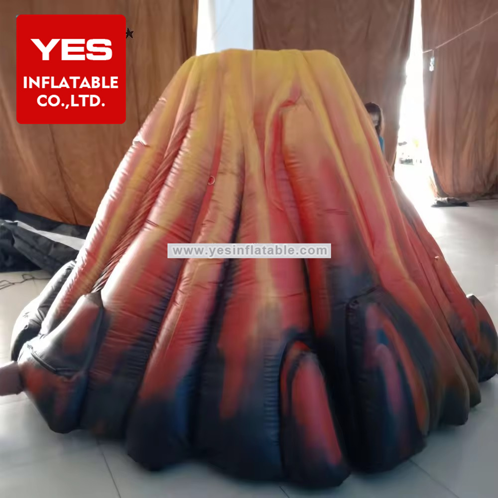 Stage museum decor LED lighted Inflatable volcanic props model inflatable decoration mountain