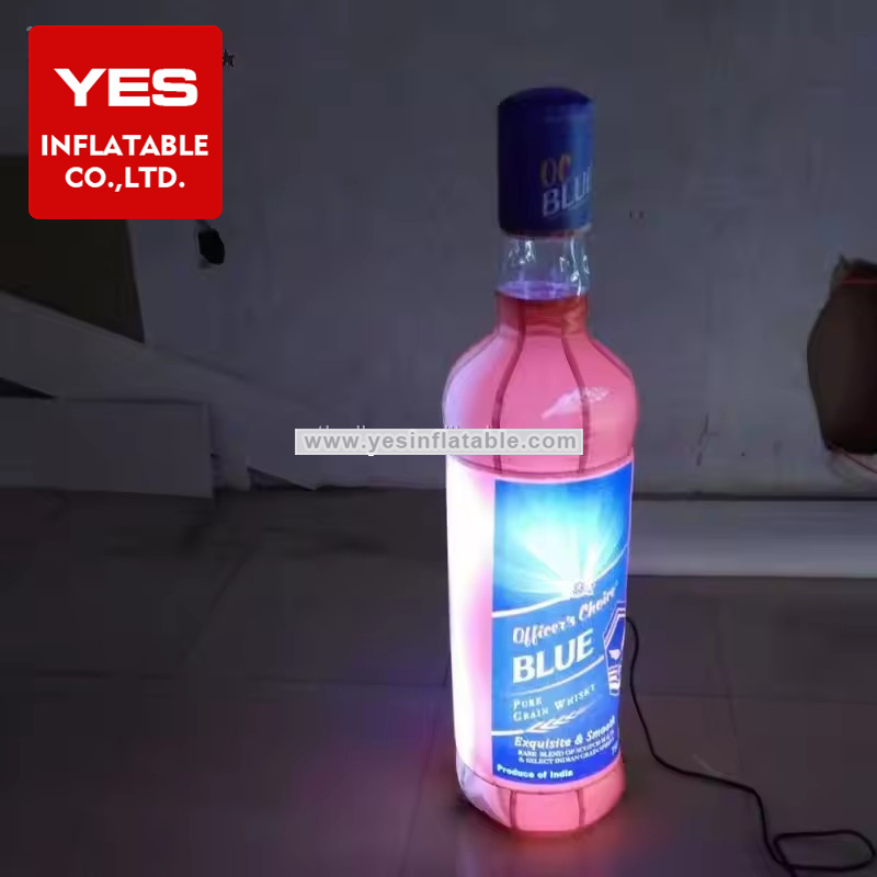 Popular Advertising Decoration Inflatable Wine Bottle With Led Light