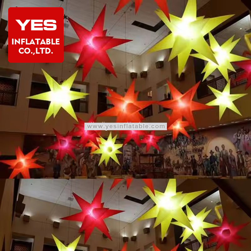 New Brand Event Balloon Decoration Inflatable Star With Led Light For Party Decoration