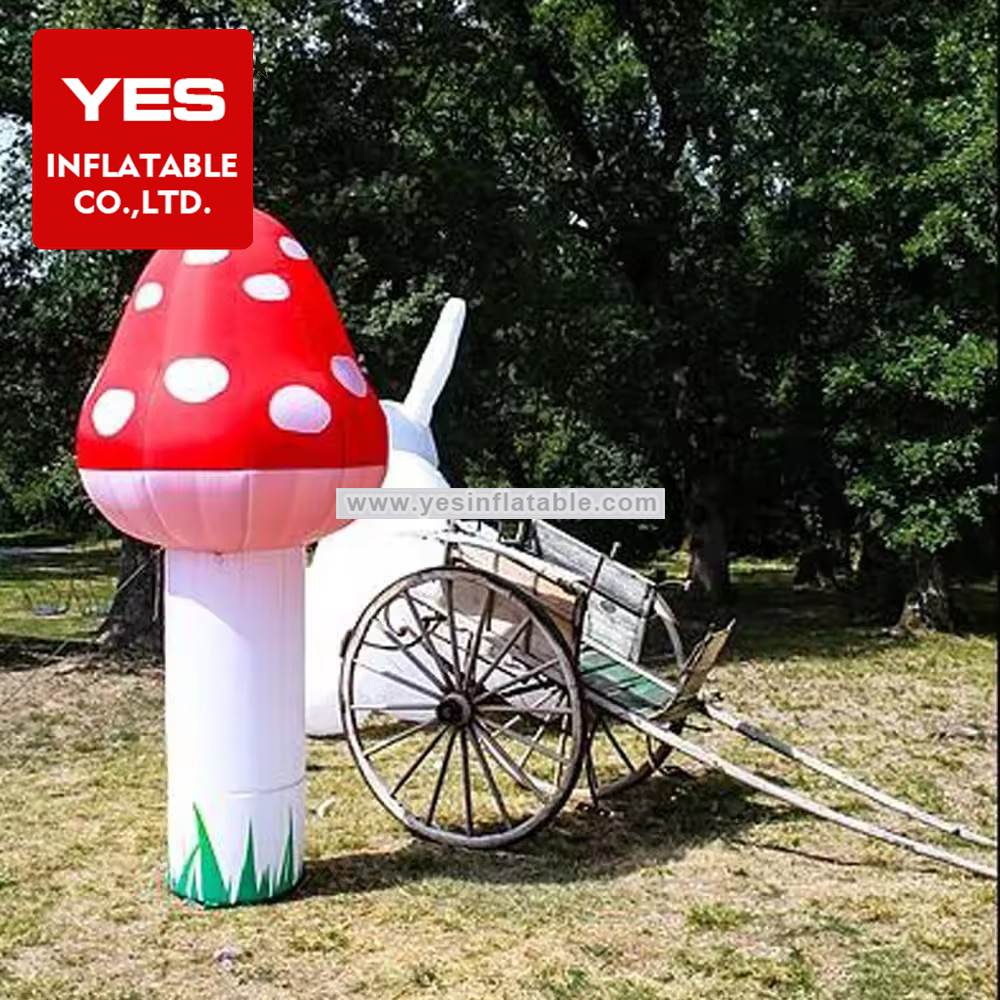 Custom Size Inflatable Mushroom With Led Light For Decoration