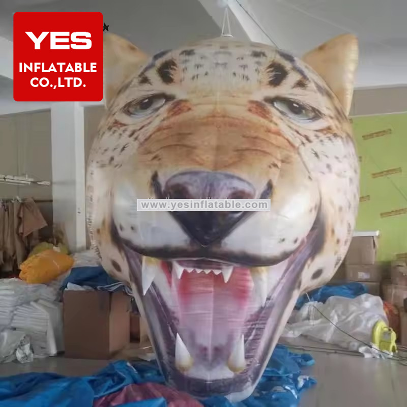 Hot Sale Inflatable Cartoon Animal Head Balloon Inflatable Leopard Head